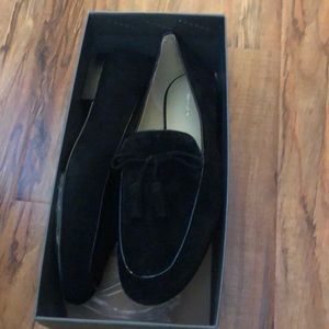 Suede loafer flats